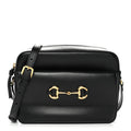 Textured Calfskin Small Horsebit 1955 Shoulder Bag Black
