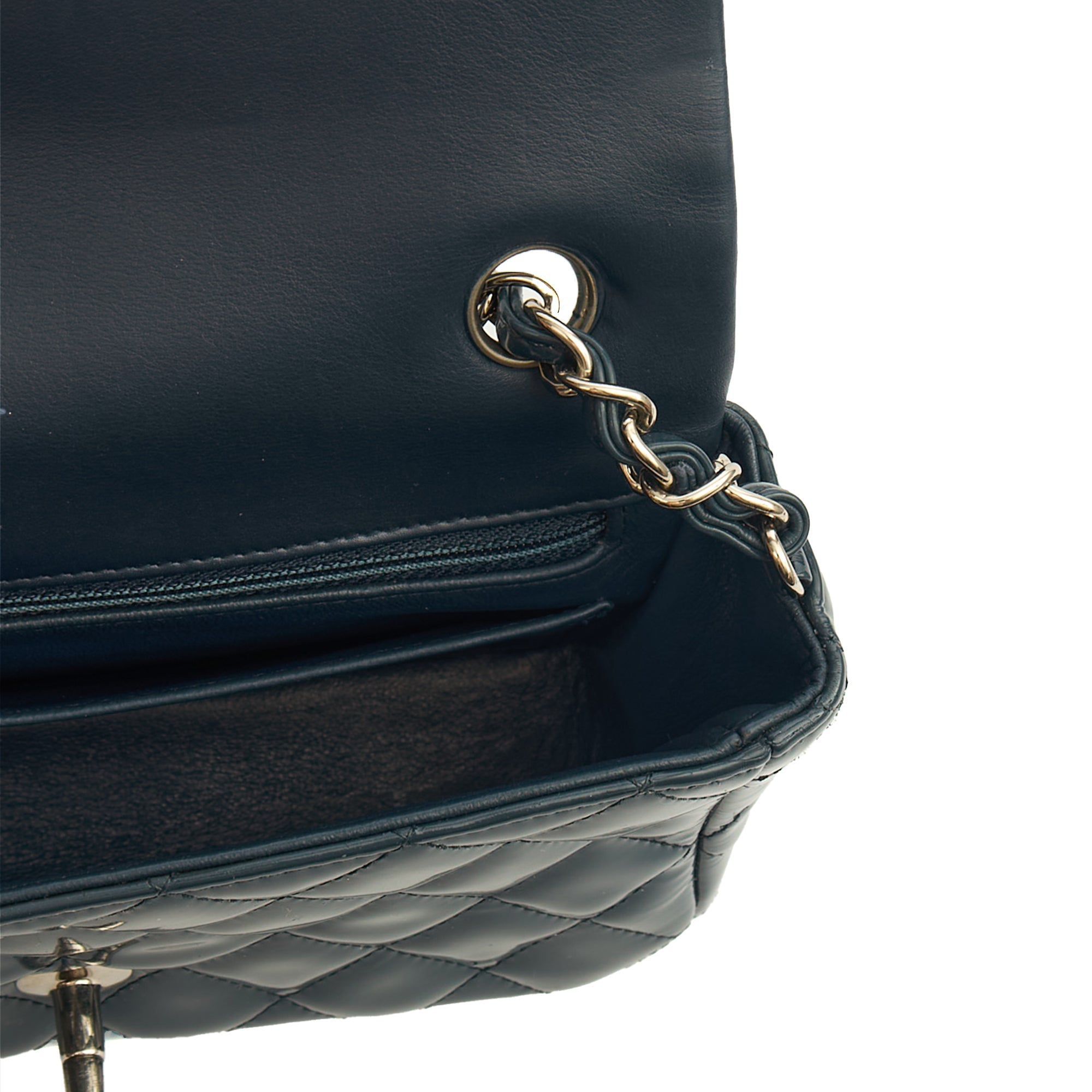 Chanel Mini Bag Classic - Mini (Rectangular) in Blue, Patent Leather