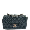Chanel Mini Bag Classic - Mini (Rectangular) in Blue, Patent Leather