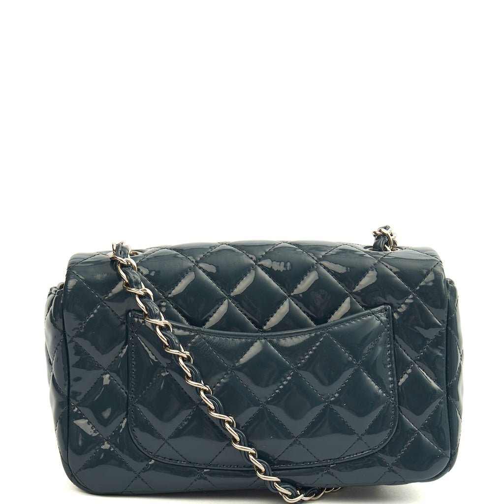 Chanel Mini Bag Classic - Mini (Rectangular) in Blue, Patent Leather