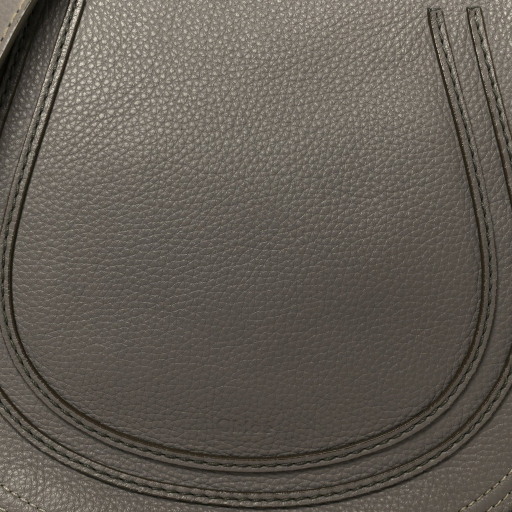 Calfskin Medium Marcie Round Crossbody Bag Cashmere Grey