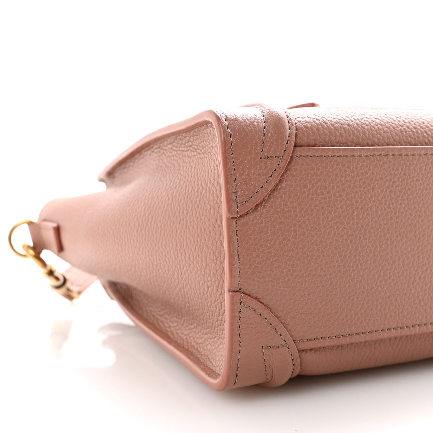 Drummed Calfskin Nano Luggage Antique Rose