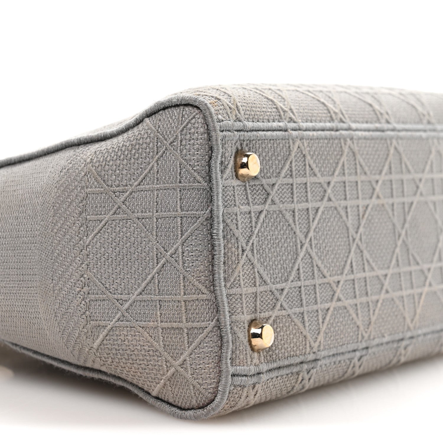 Canvas Embroidered Cannage Medium Lady D-Lite Gray