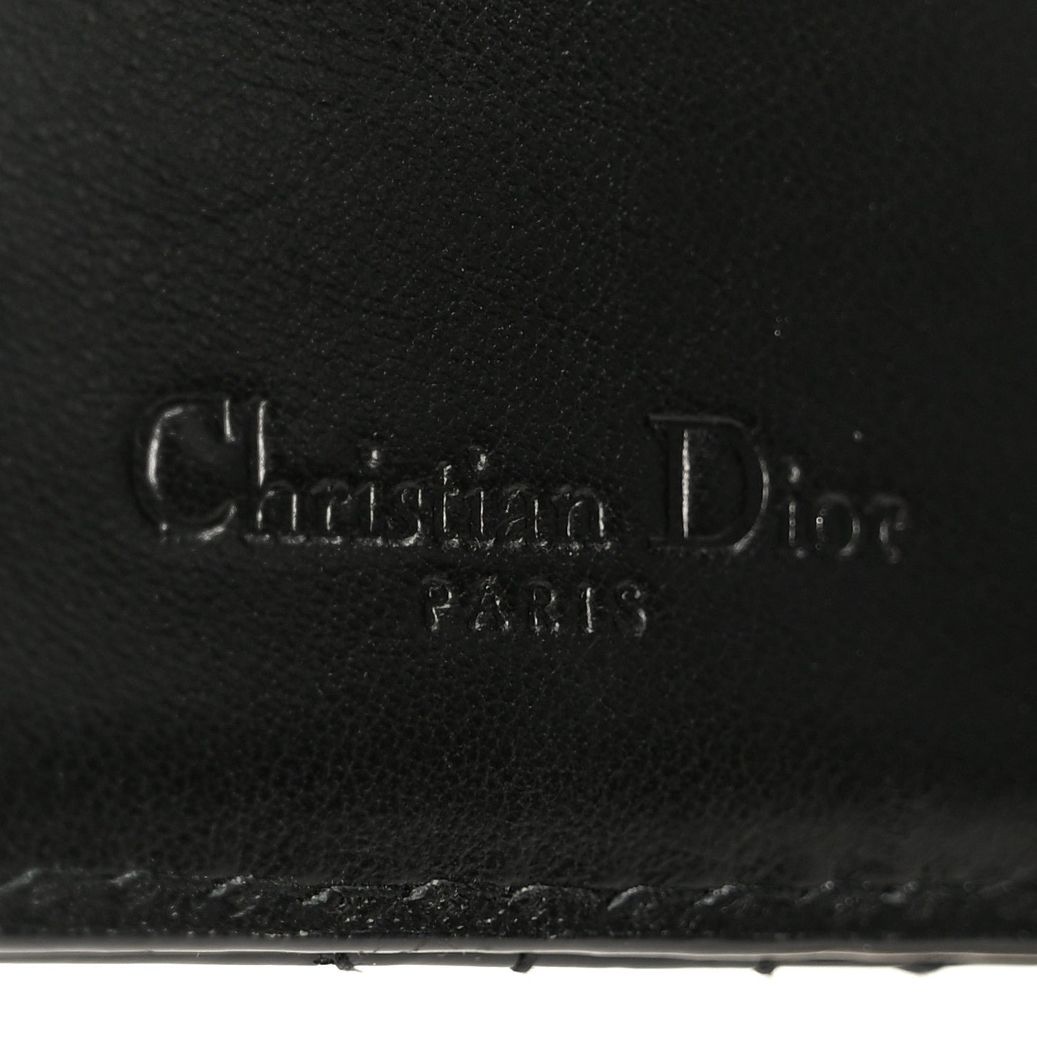 Patent Cannage Small Lady Dior Flap  Holder Black
