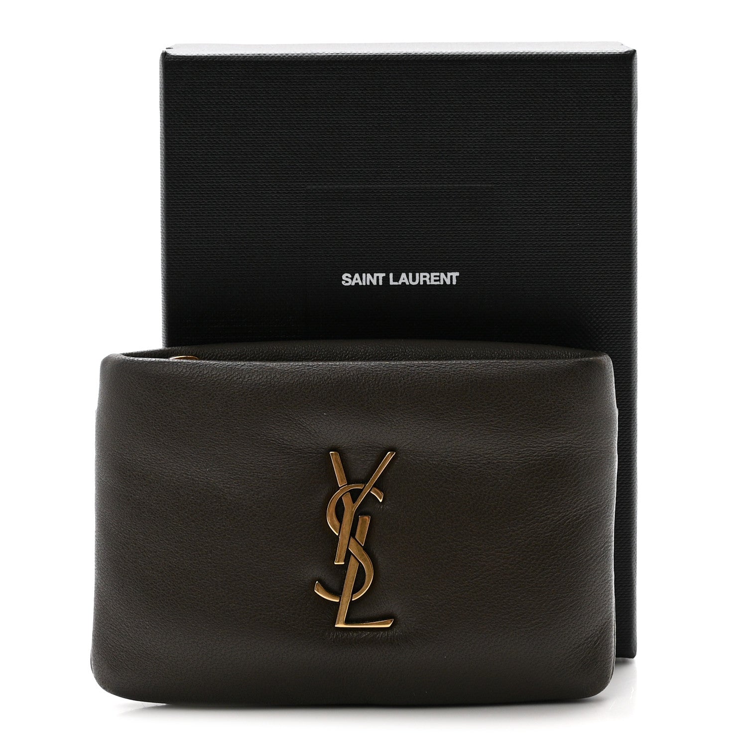 Padded Lambskin Monogram Zip  Holder Light Musk