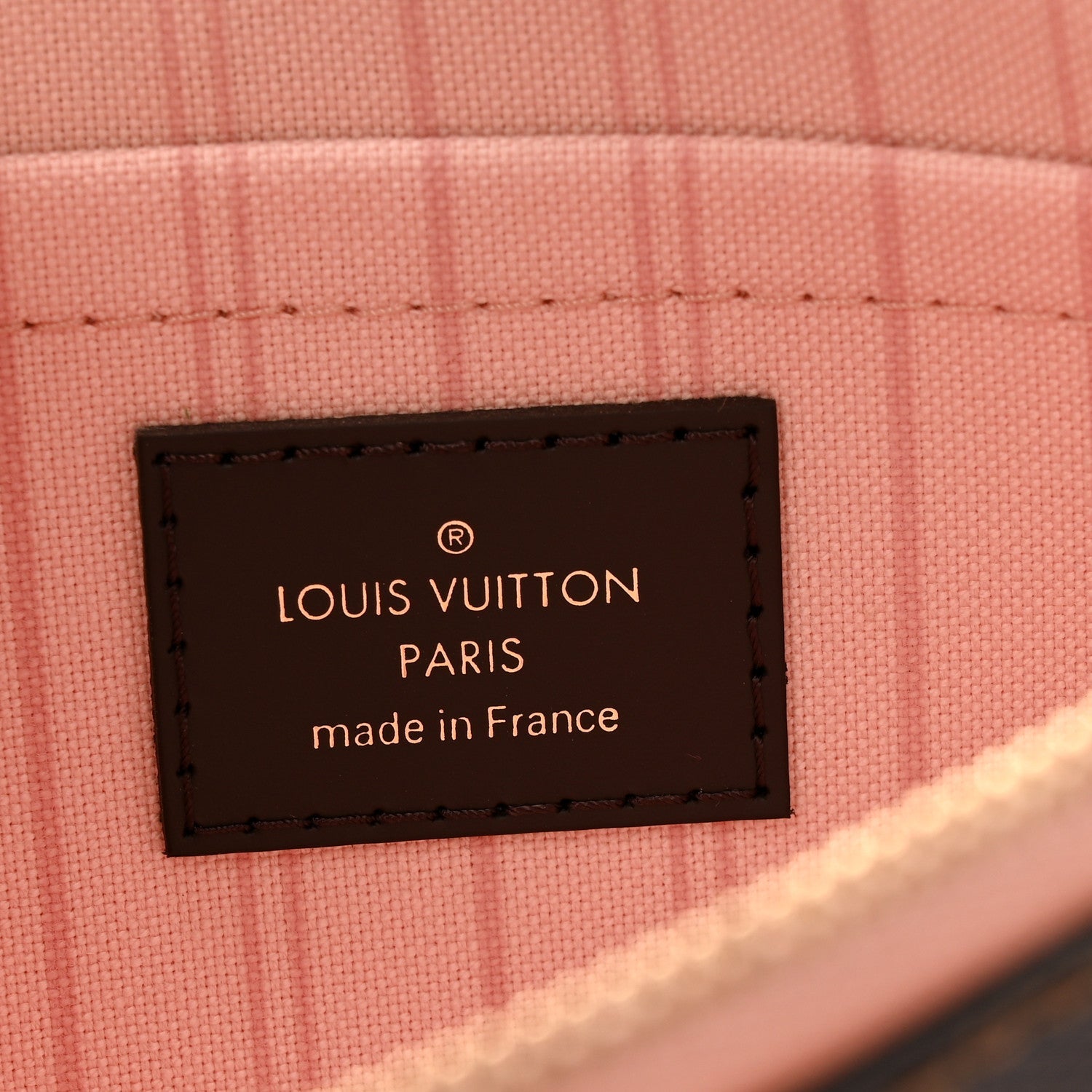 Damier Ebene Neverfull MM GM Pochette Rose Ballerine