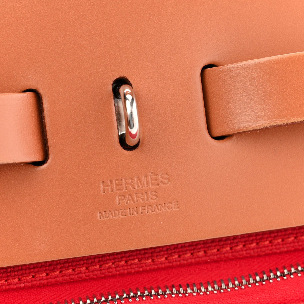 Vache Hunter Toile Herbag Zip 31 PM Rouge Tomate Natural
