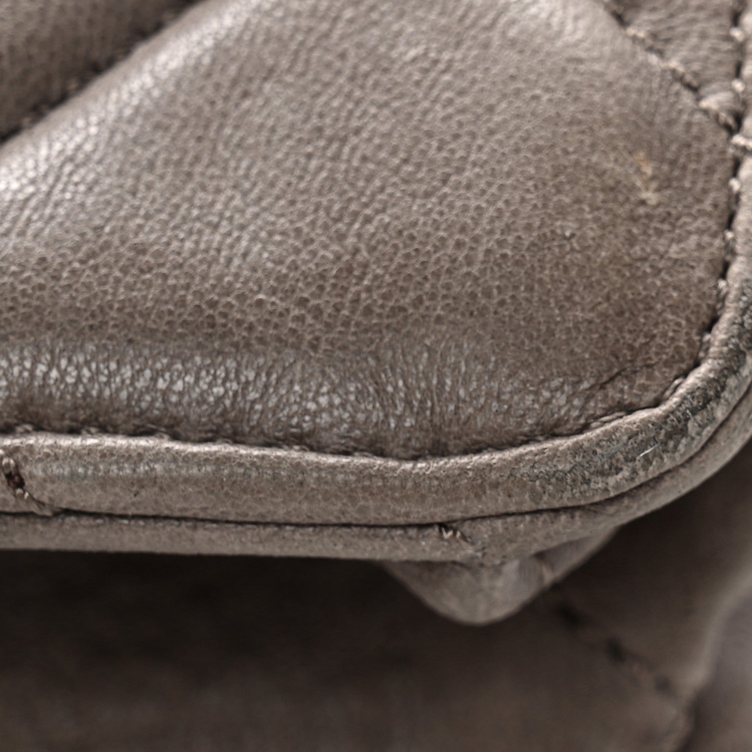 Washed Lambskin Jumbo Take Away Flap Grey