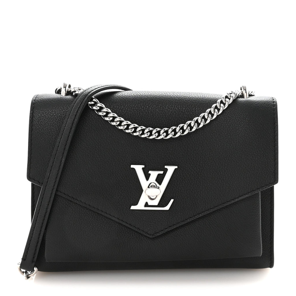 Soft Calfskin My Lockme Chain Bag BB Black