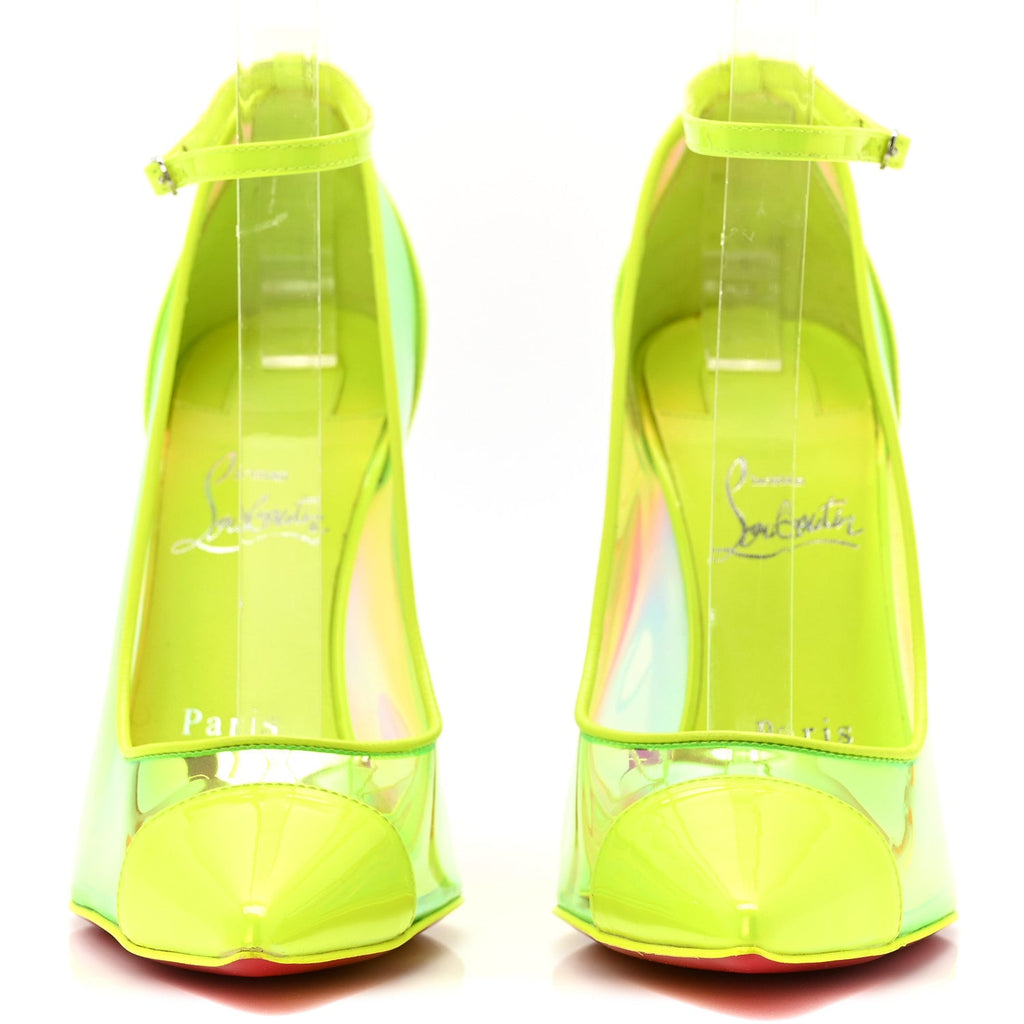 Patent Perle Debout Condorapik 100 Pumps 38 Fluo Yellow