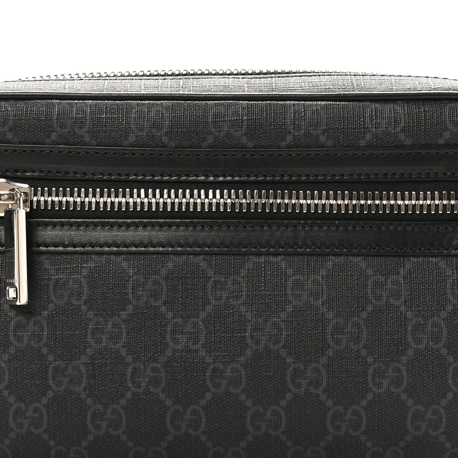 Soft GG Supreme Monogram Web Belt Bag Black Grey