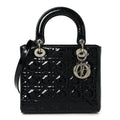 Patent Cannage Medium Lady Dior Black