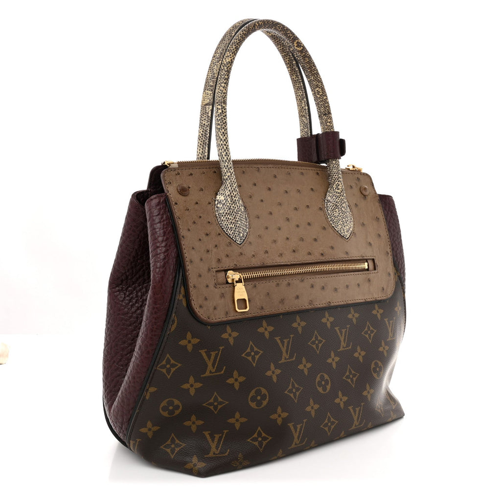 Ostrich Lizard Majestueux Tote MM Bordeaux
