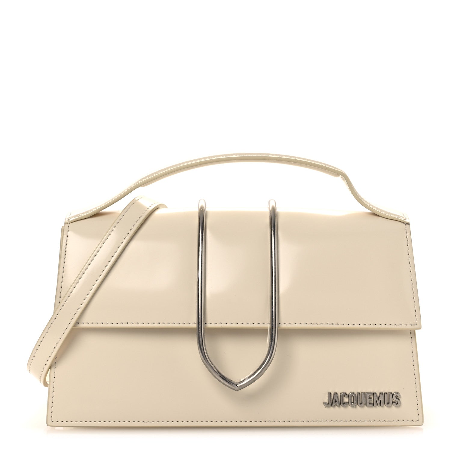 Smooth Calfskin Metal Flap Le Grand Bambino Light Ivory