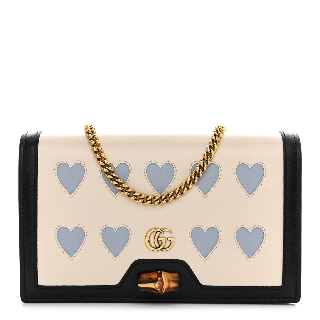 Calfskin Lovelight Mini Diana Chain Bag Mystic White Paradise Cloude