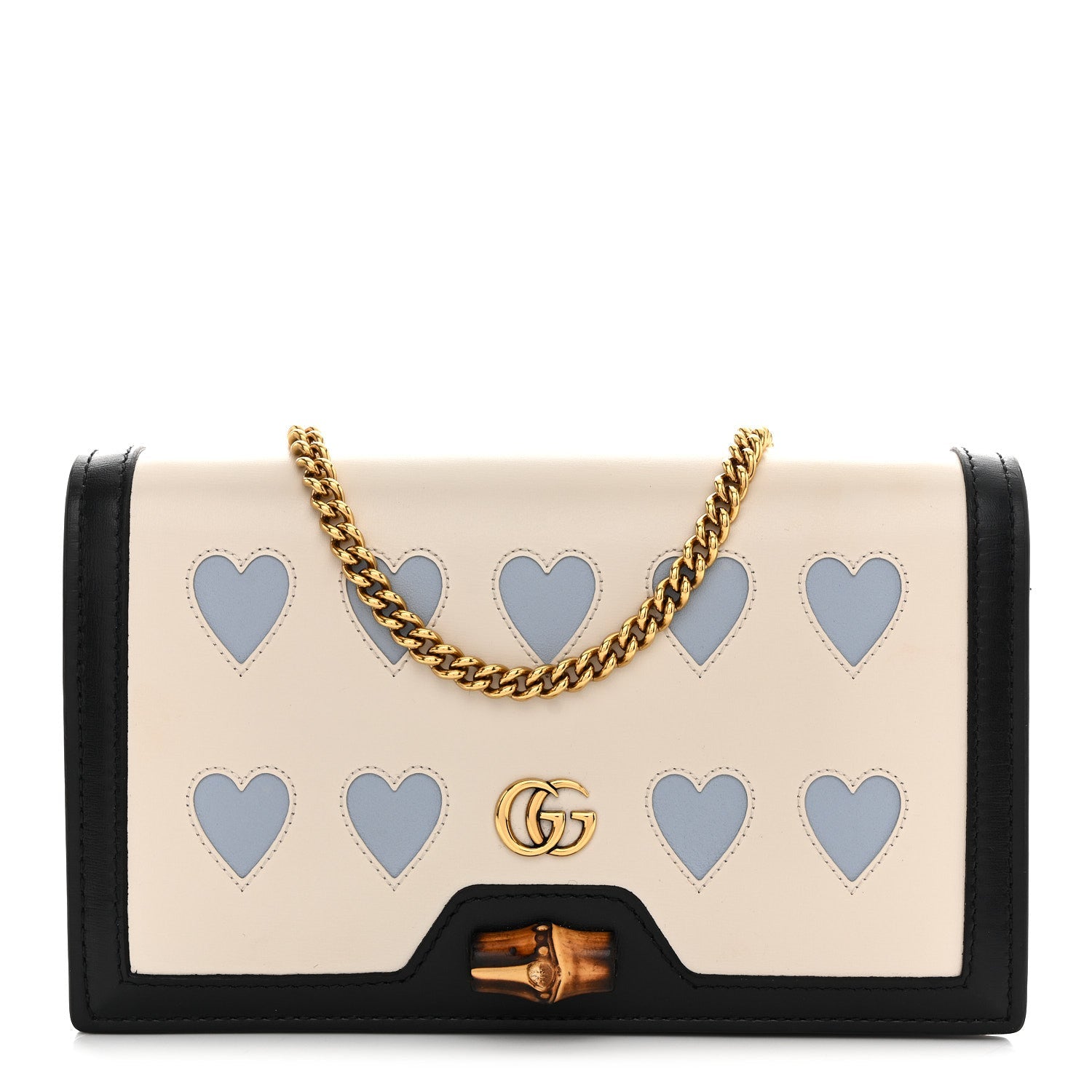 Calfskin Lovelight Mini Diana Chain Bag Mystic White Paradise Cloude