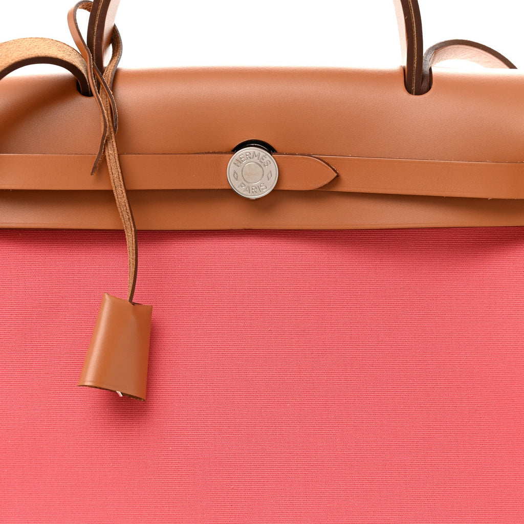 Vache Hunter Toile Herbag Zip 31 PM Rose Azalee Natural