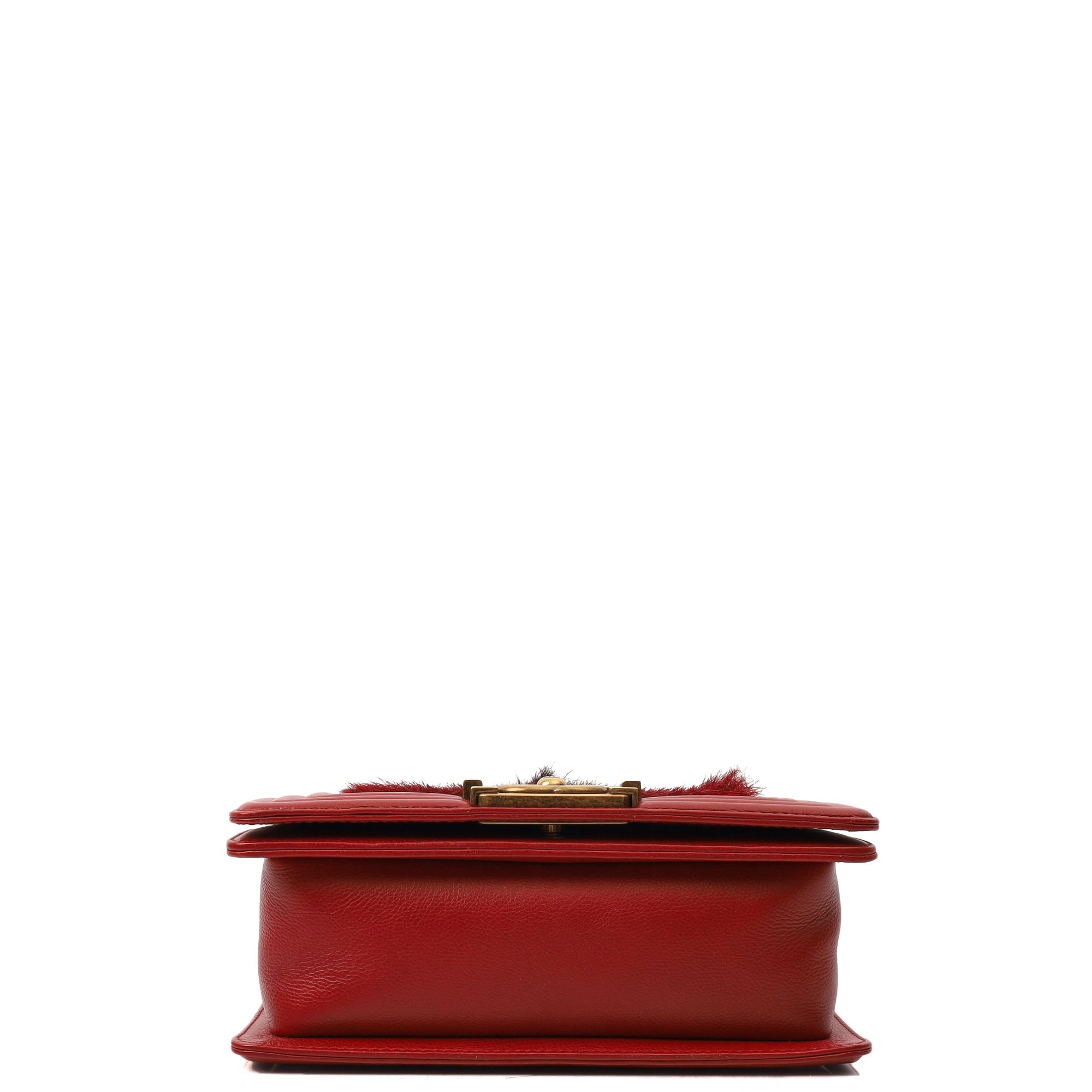 Chanel Shoulder Bag Boy - Small in Red, Calfskin Leather