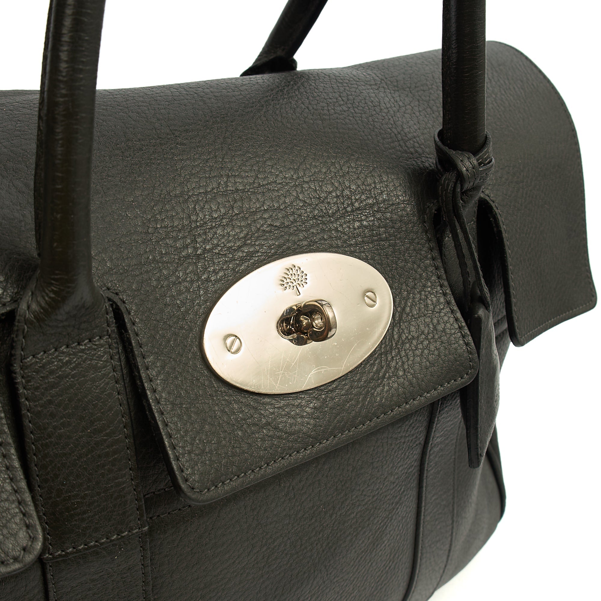 Mulberry Top Handle Bayswater Heritage in Grey, Calfskin Leather