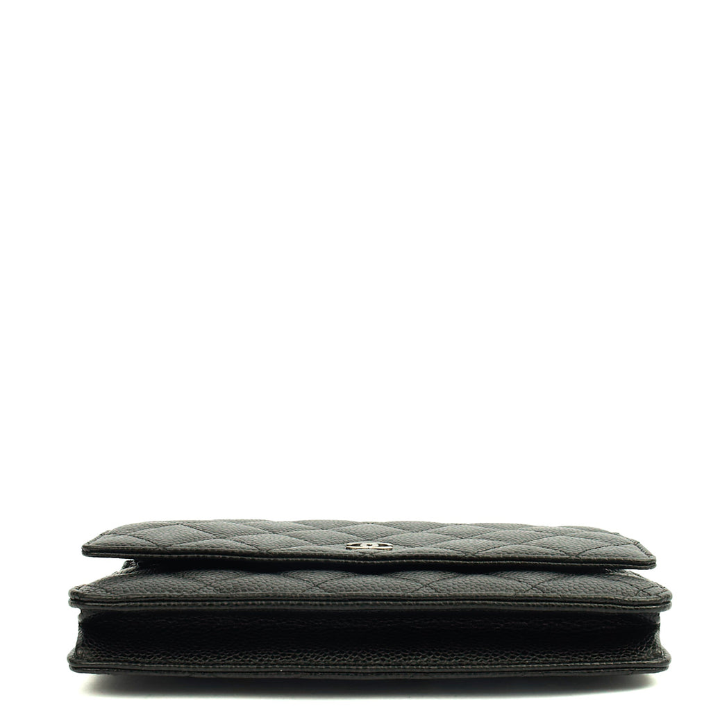 Chanel Cross Body Wallet on Chain in Black, Caviar Leather
