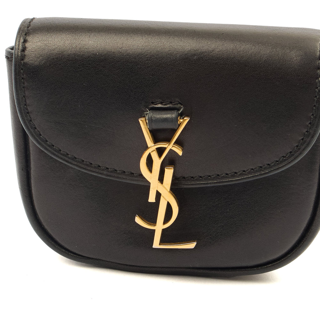 Saint Laurent Cross Body Kaia Belt Bag in Black, Leather