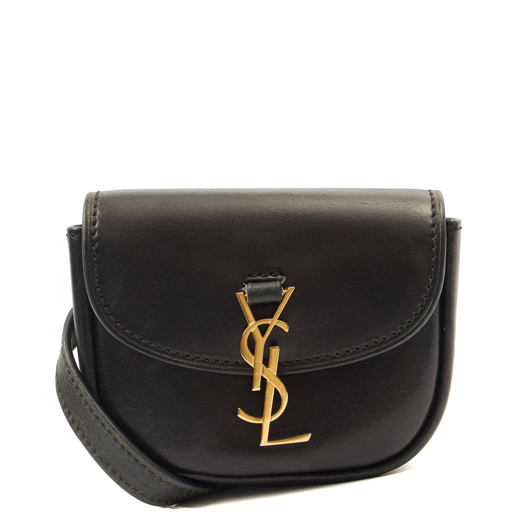 Saint Laurent Cross Body Kaia Belt Bag in Black, Leather