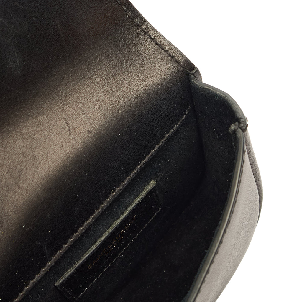 Saint Laurent Cross Body Kaia Belt Bag in Black, Leather