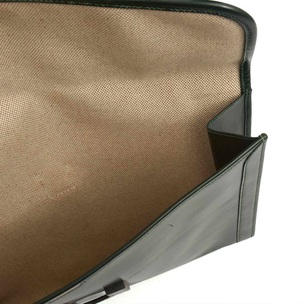 Hermes Clutch Jige  in Vert Anglaise, Box Calf Leather