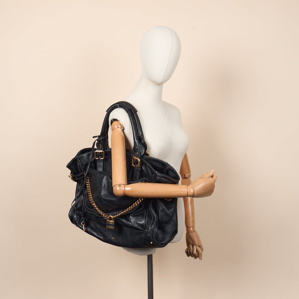 Chloe Shoulder Bag Paddington - Tote in Black, Leather