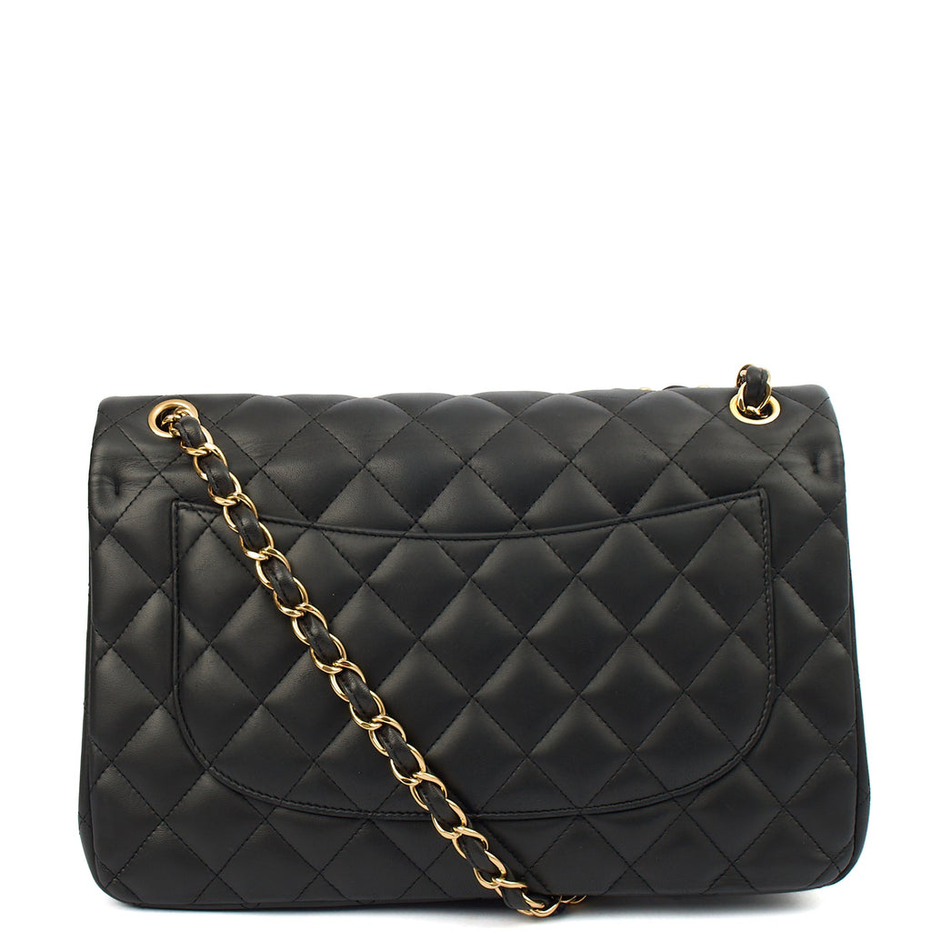 Chanel Shoulder Bag Classic Double Flap - Large in Black, Lambskin Leather