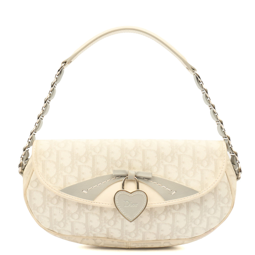 Christian Dior Shoulder Bag Romantique  in White, Leather