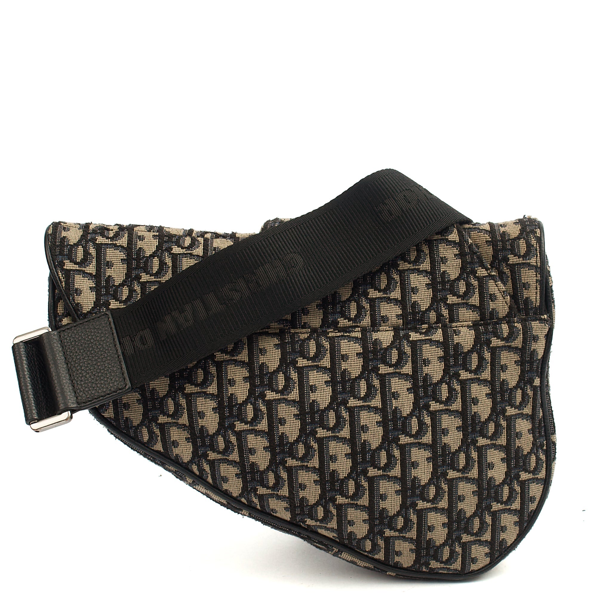 Christian Dior Cross Body Homme - Saddle Bag in Blue, Dior Oblique Embroidery
