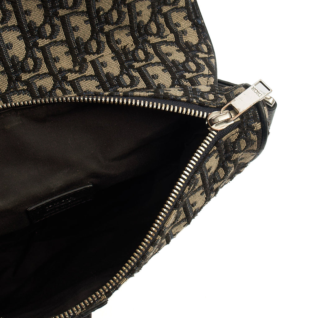 Christian Dior Cross Body Homme - Saddle Bag in Blue, Dior Oblique Embroidery