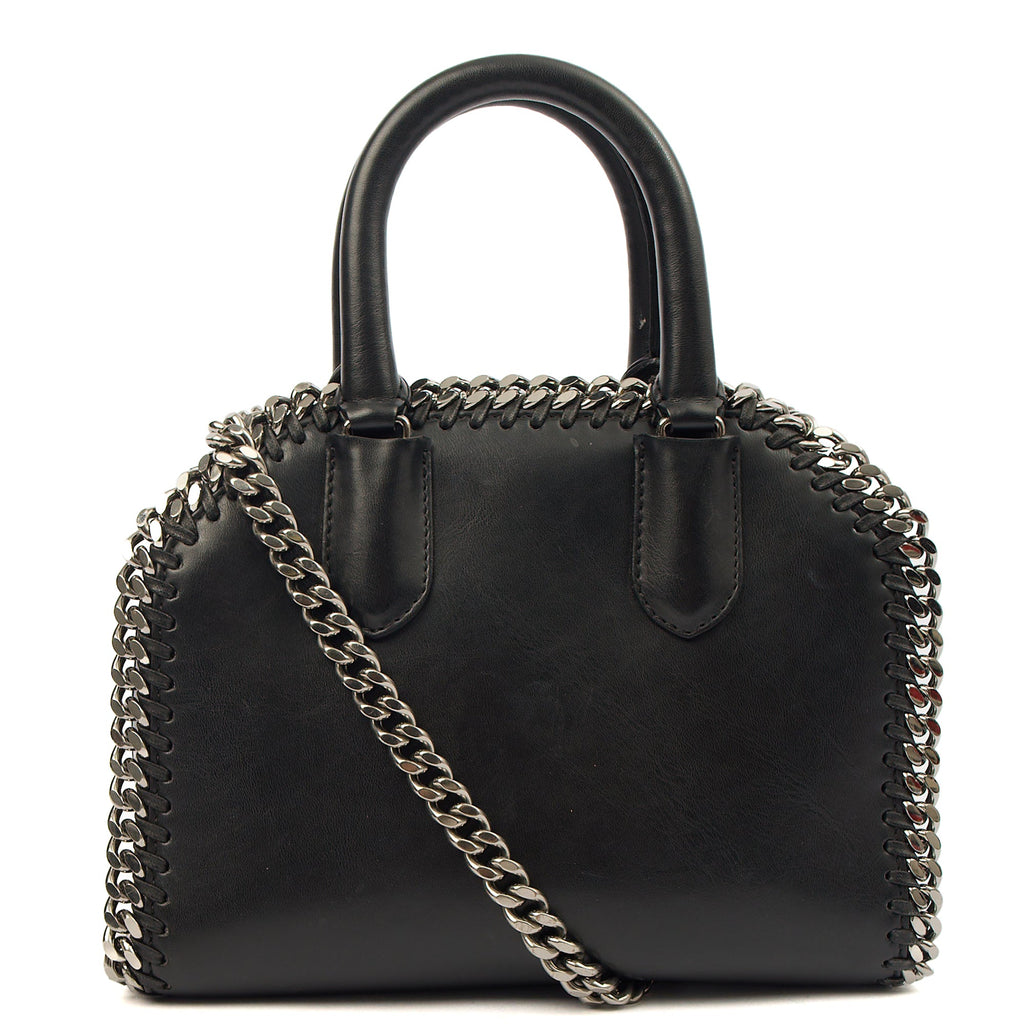 Stella McCartney Top Handle Falabella Mini Tote in Black, Leather