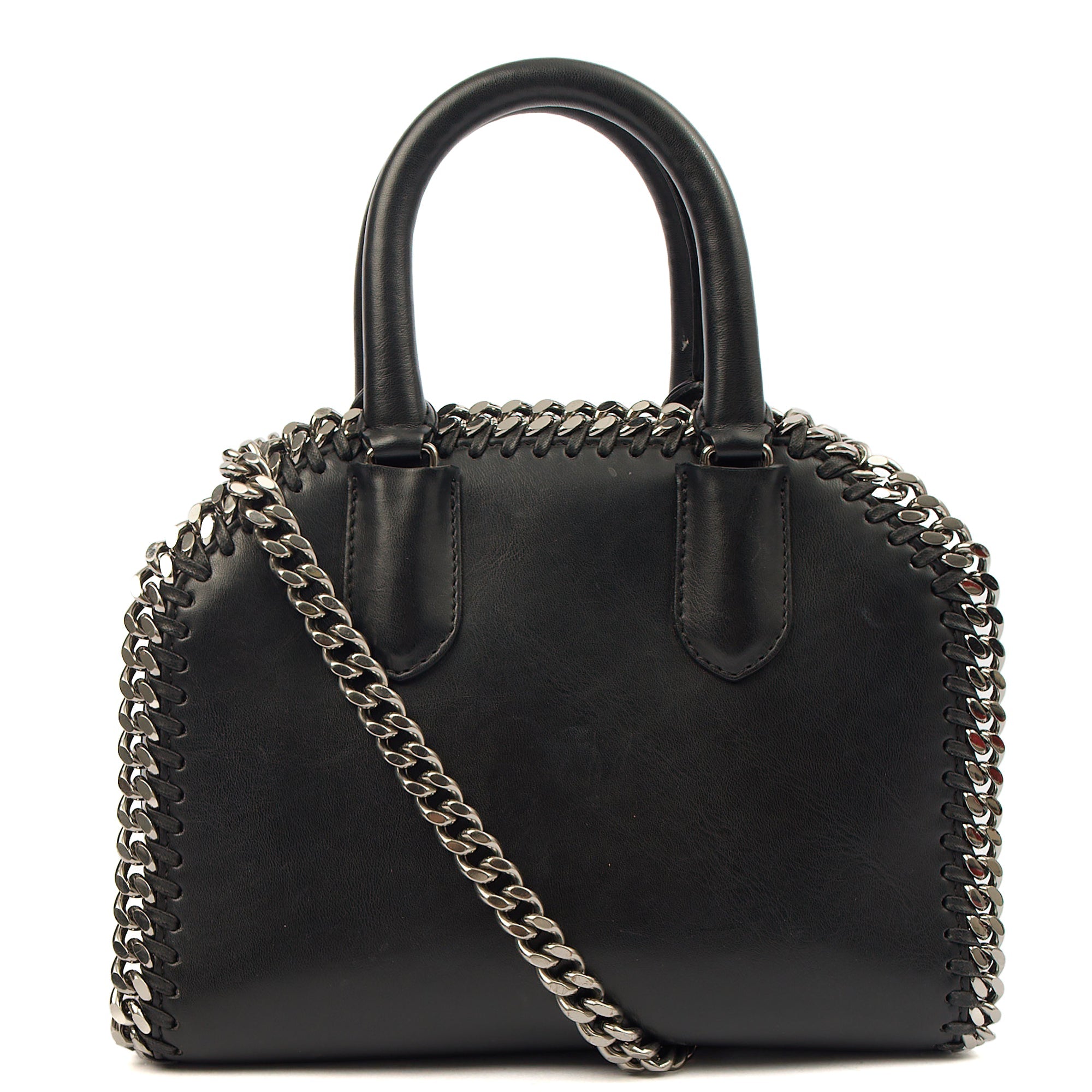 Stella McCartney Top Handle Falabella Mini Tote in Black, Leather