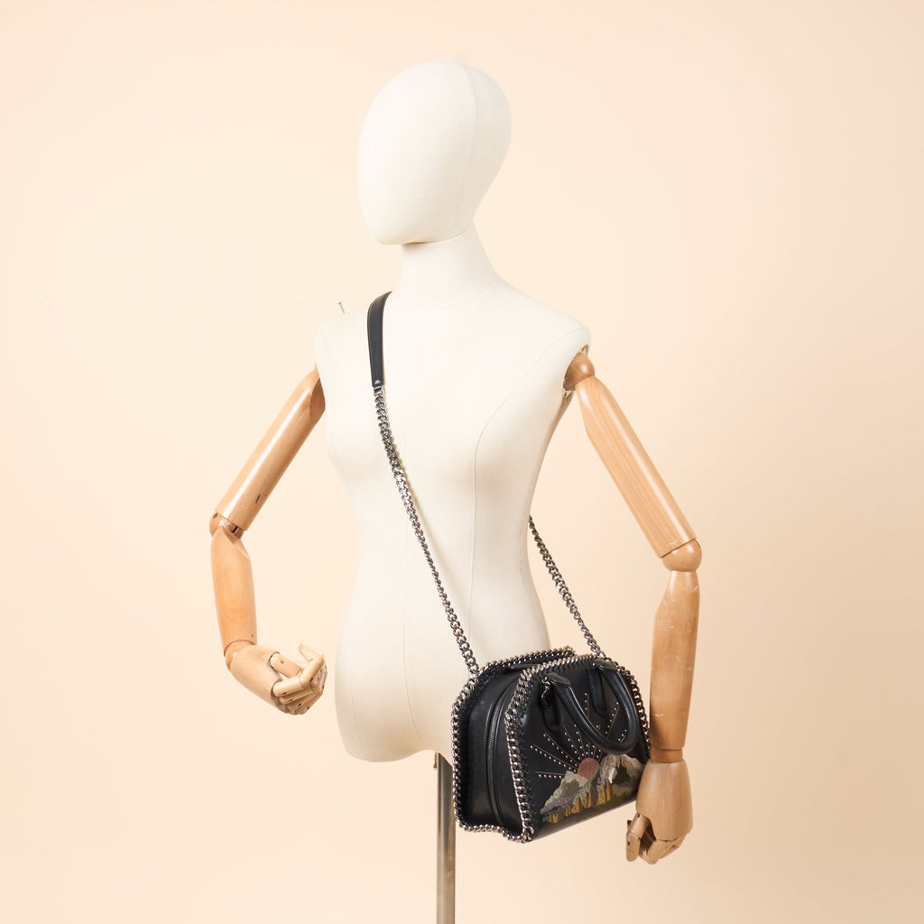 Stella McCartney Top Handle Falabella Mini Tote in Black, Leather