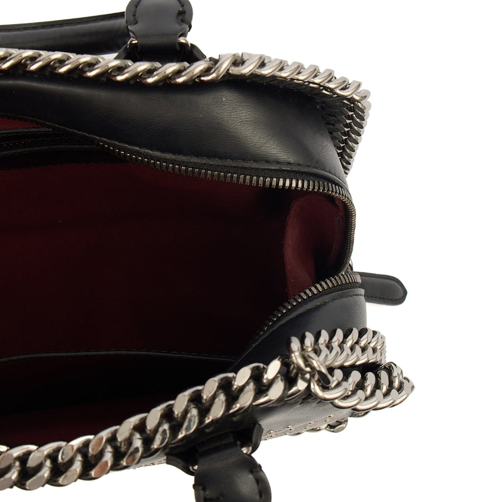Stella McCartney Top Handle Falabella Mini Tote in Black, Leather