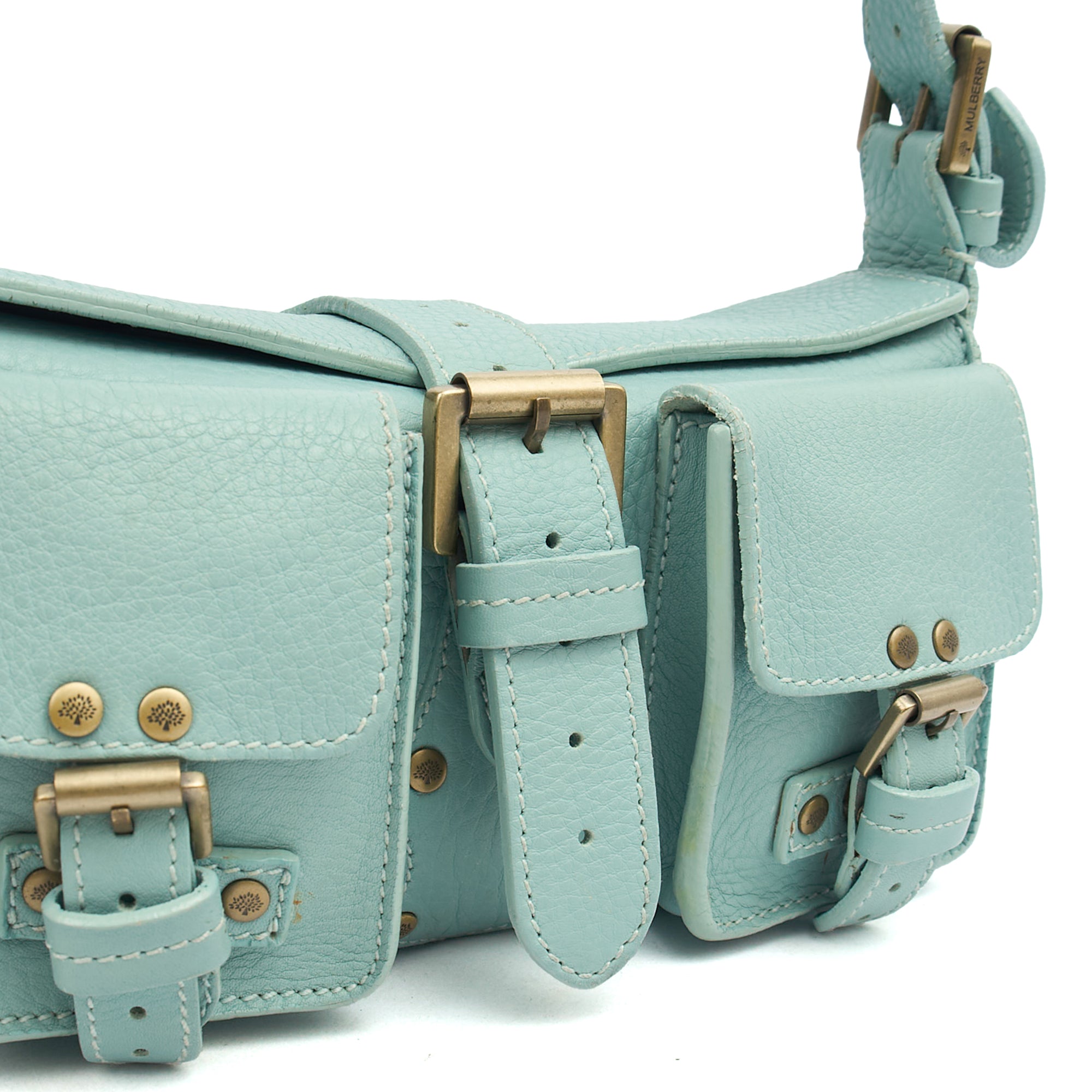 Mulberry Shoulder Bag Blenheim in Blue, Leather