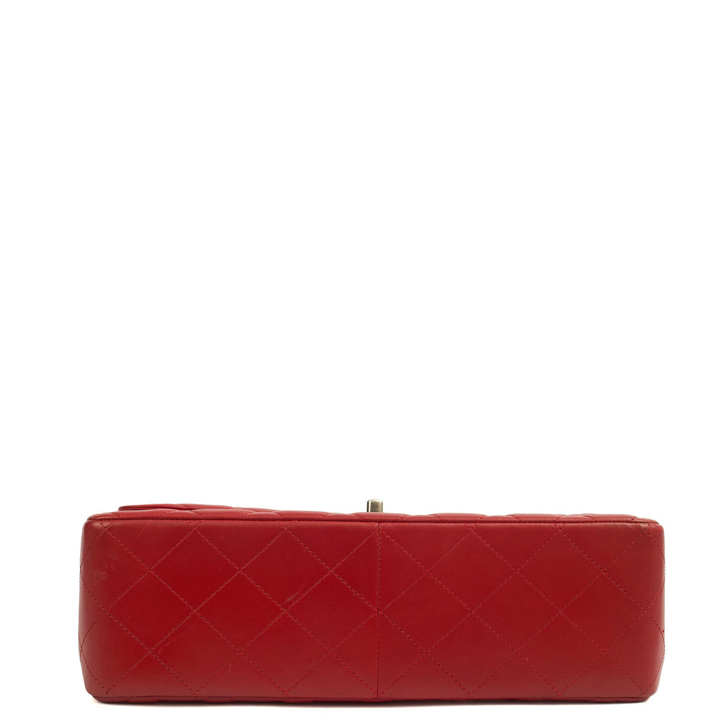 Chanel Shoulder Bag Classic Double Flap - Large in Red, Lambskin Leather