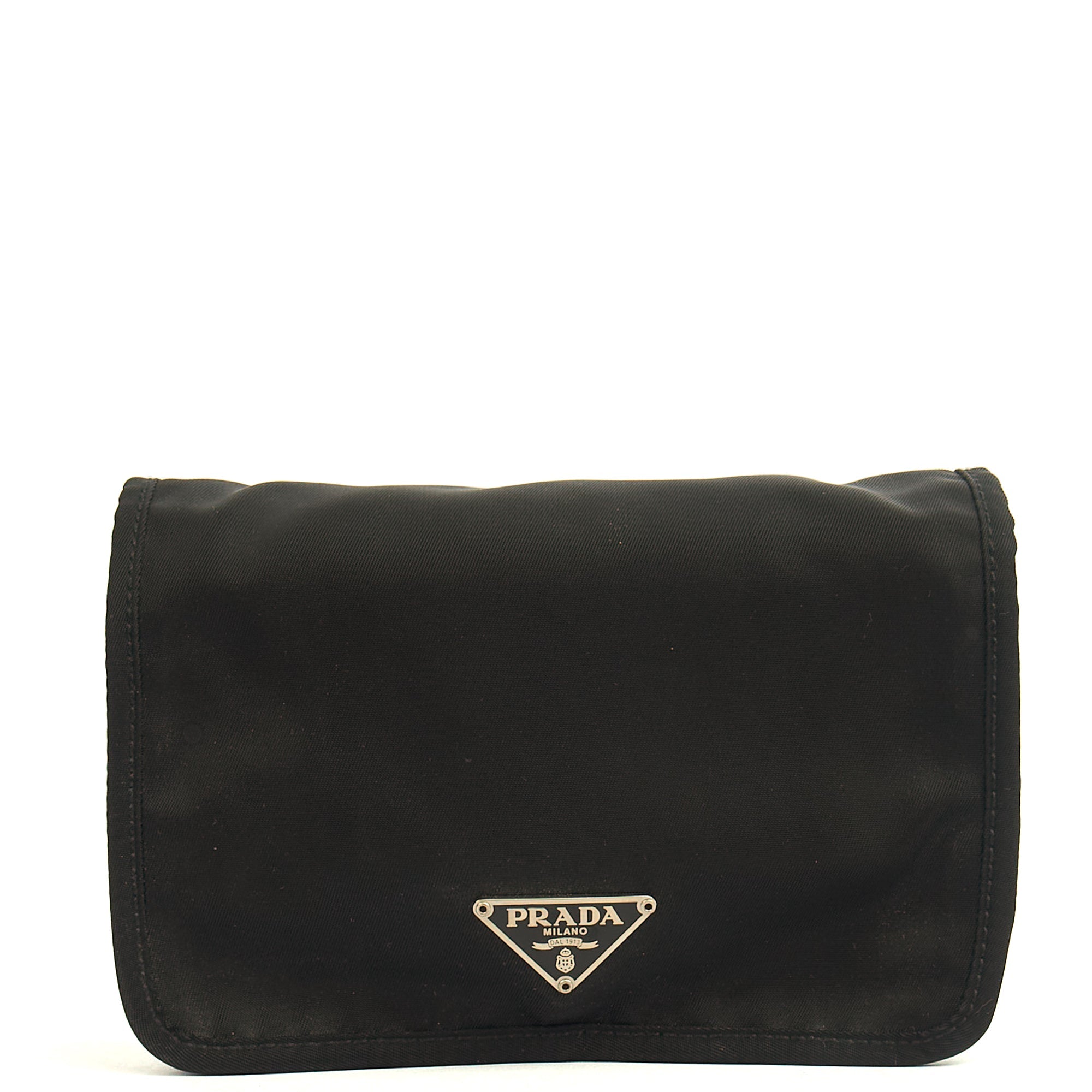 Prada Wallet Nylon Pouch Wristlet in Black, Nylon