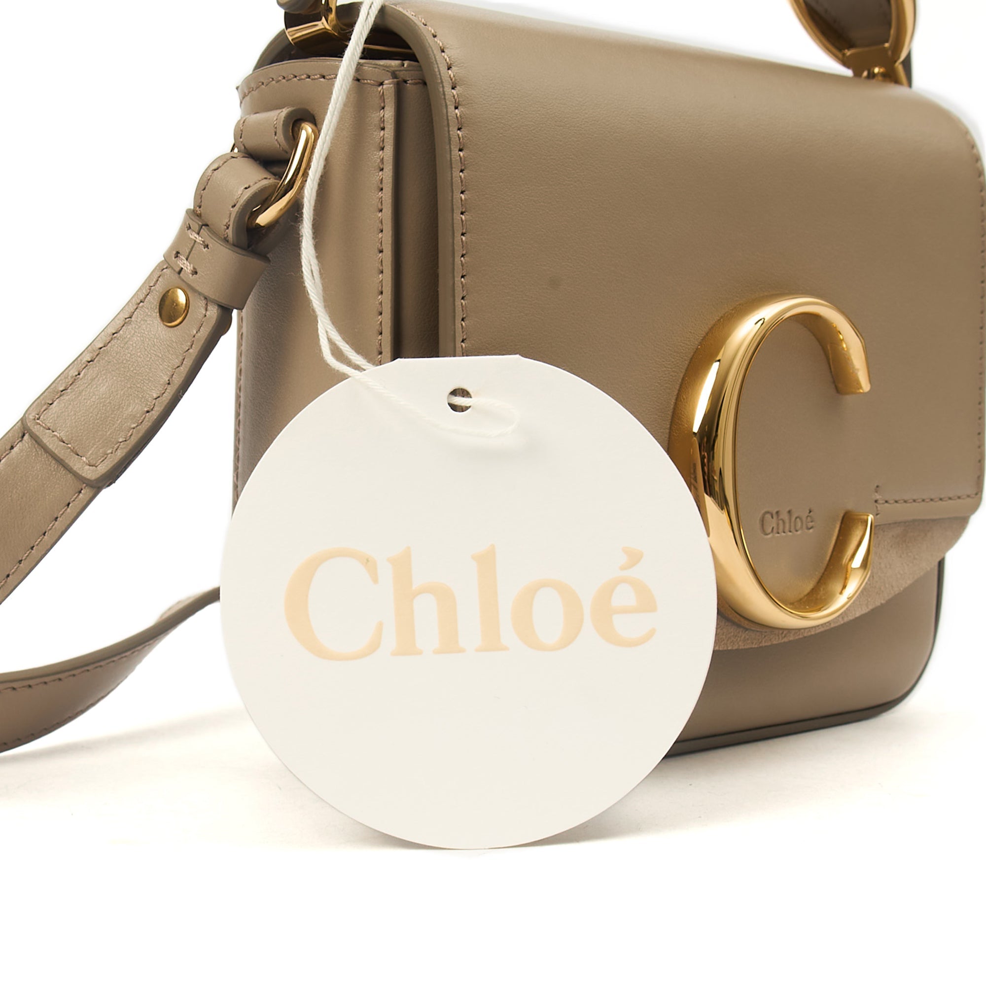 Chloe Cross Body Chloe C - Small in Grey, Leather