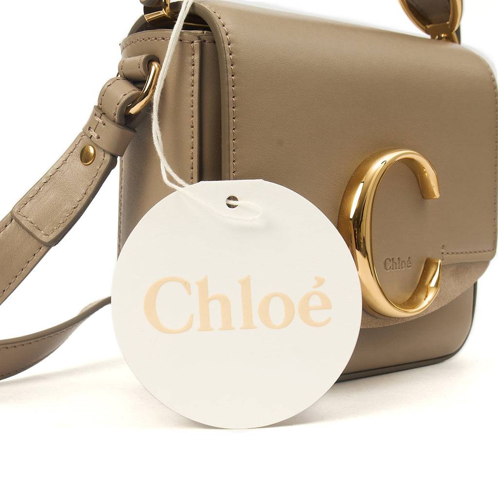 Chloe Cross Body Chloe C - Small in Grey, Leather
