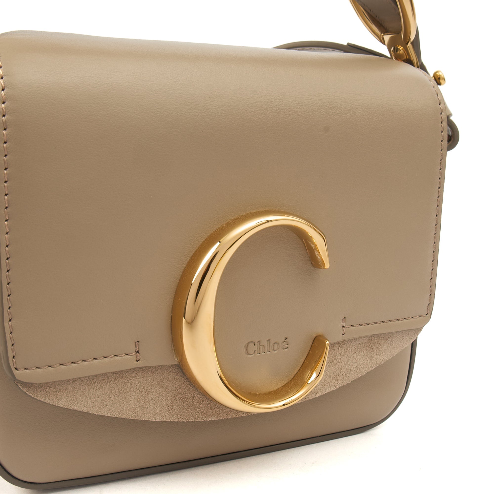 Chloe Cross Body Chloe C - Small in Grey, Leather