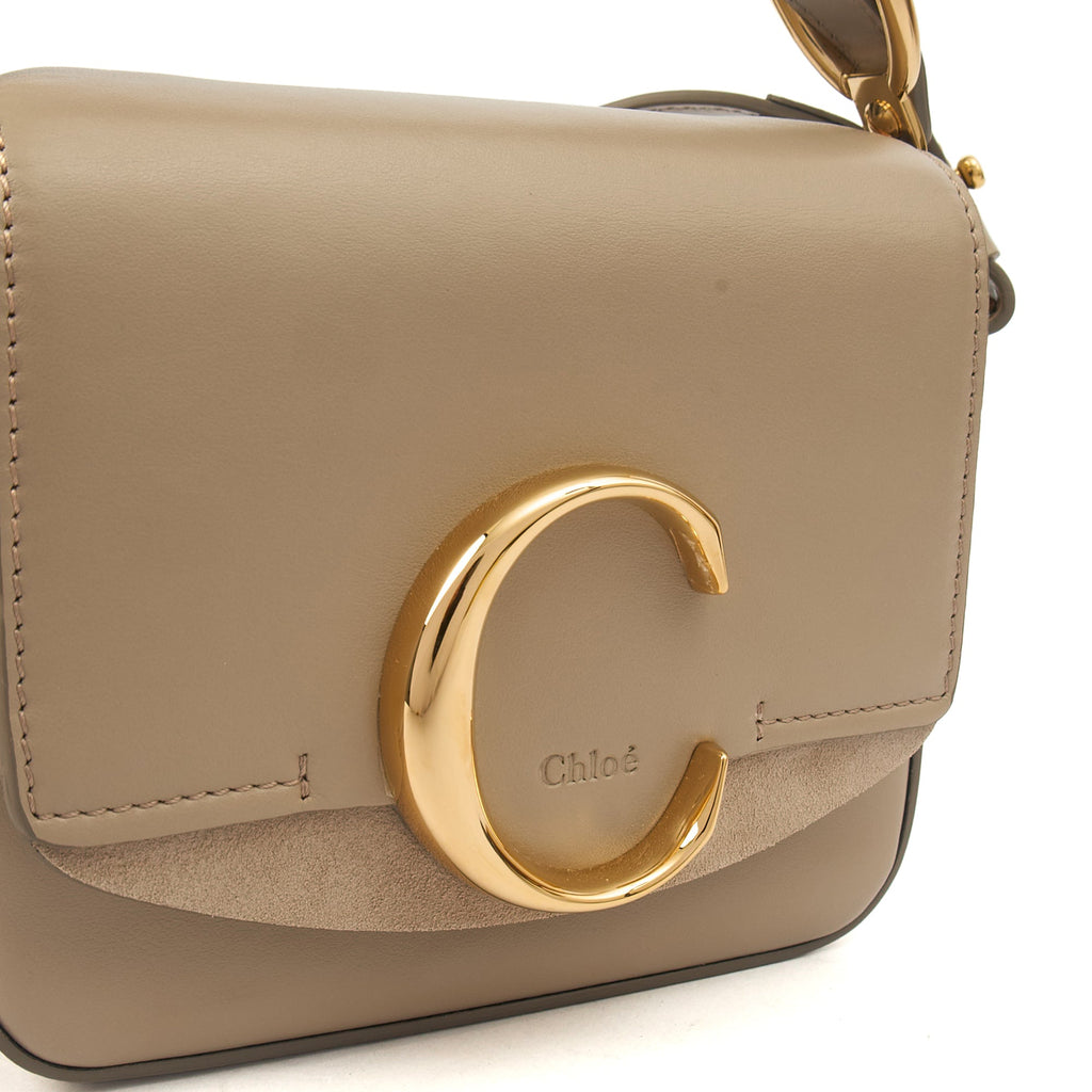 Chloe Cross Body Chloe C - Small in Grey, Leather