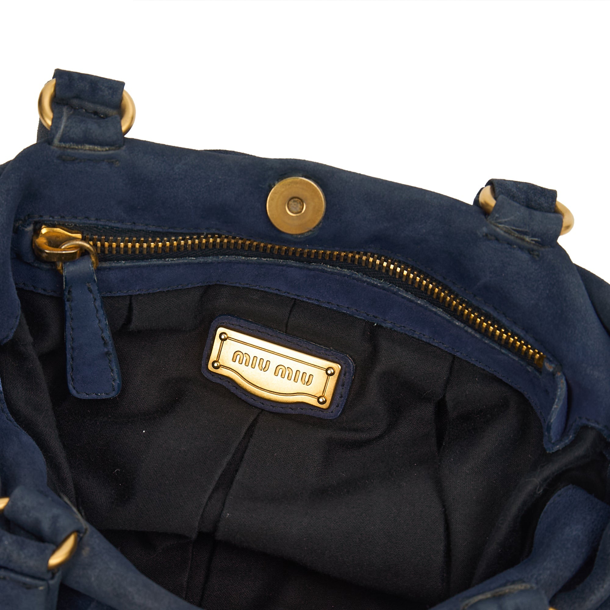Miu Miu Tote Tote in Blue, Suede