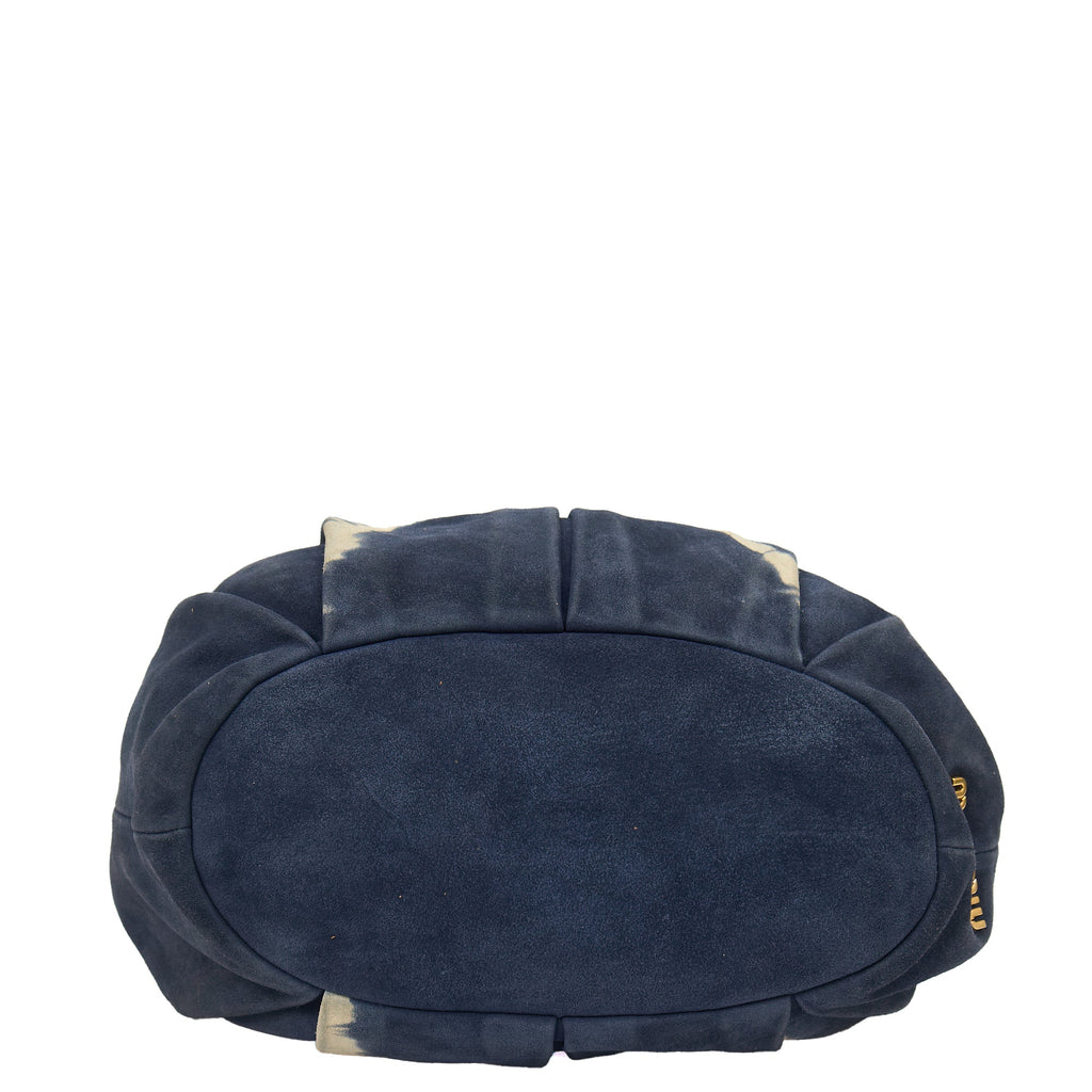 Miu Miu Tote Tote in Blue, Suede
