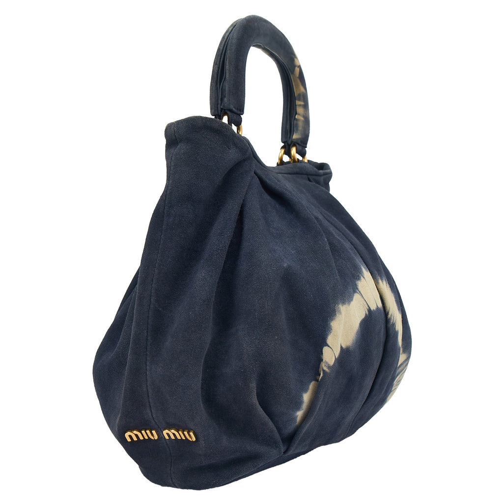 Miu Miu Tote Tote in Blue, Suede