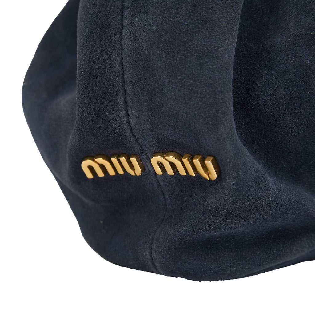 Miu Miu Tote Tote in Blue, Suede