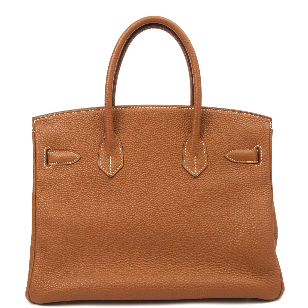 Hermes Tote Birkin 30 in Gold, Togo Leather