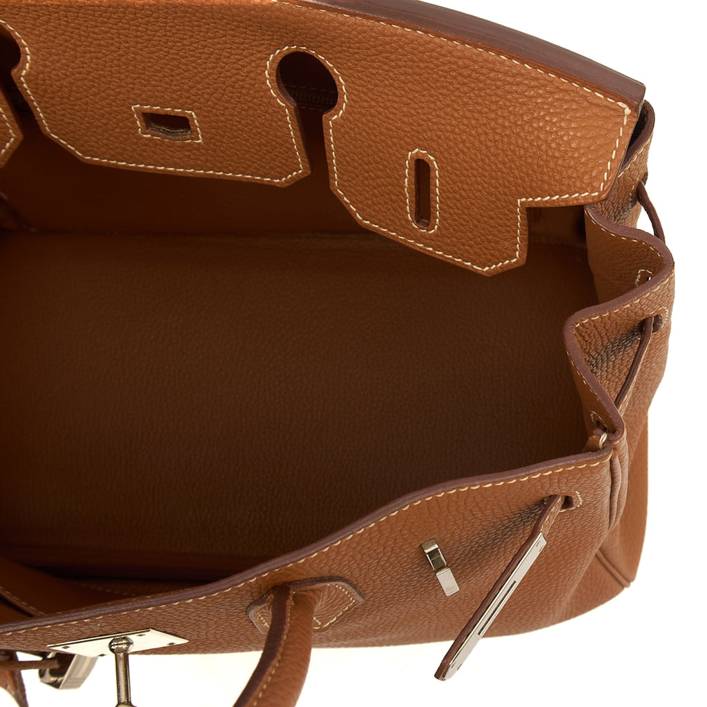 Hermes Tote Birkin 30 in Gold, Togo Leather